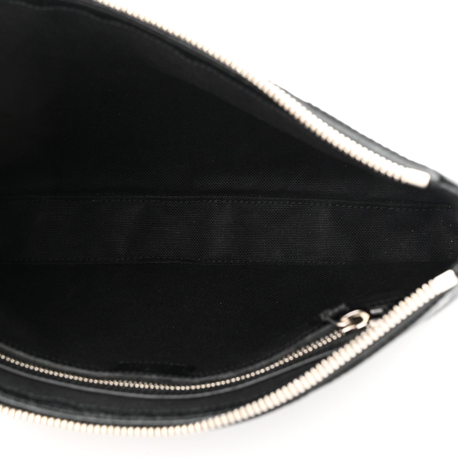 Gucci Monogram Jumbo GG Textured Dollar Calfskin Wristlet Messenger Bag Black 5 of 13