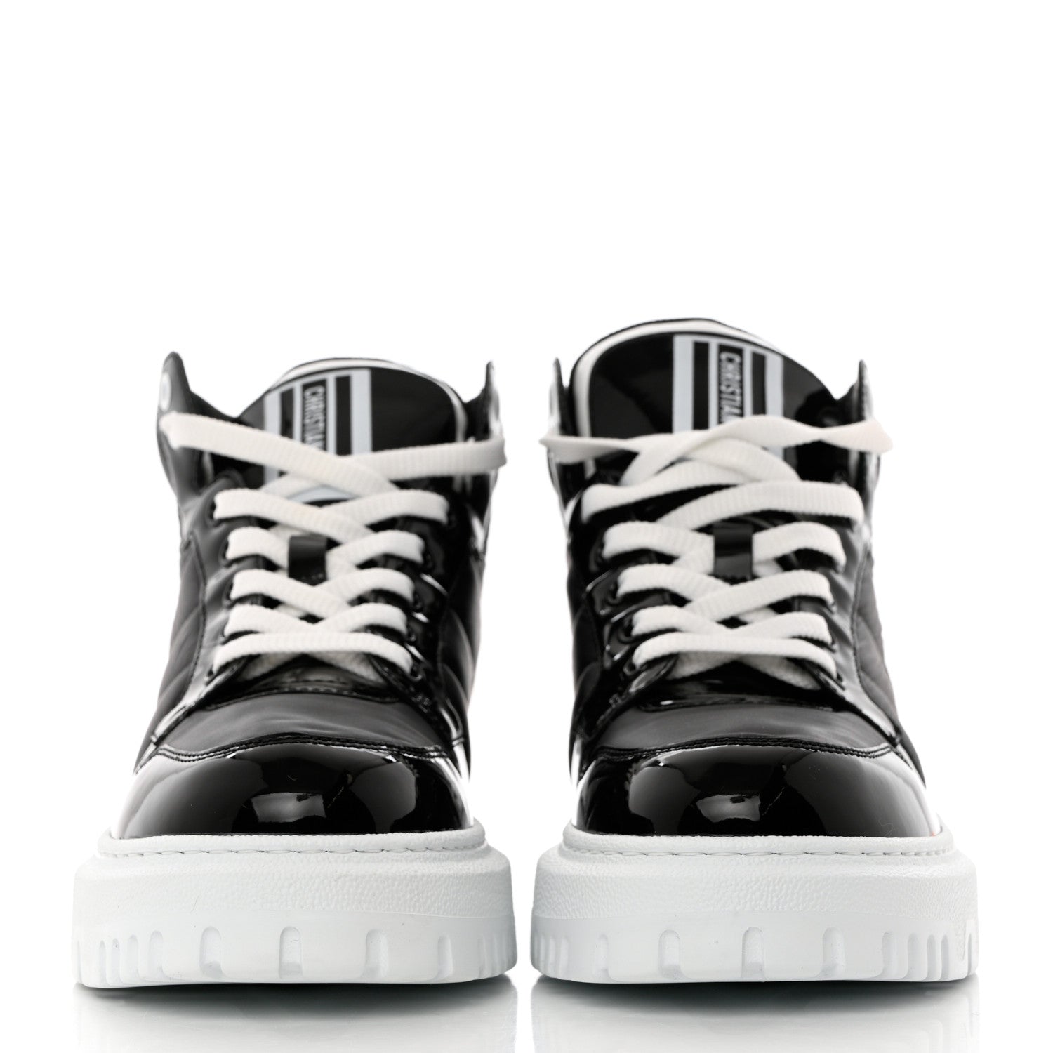 Christian Dior Nylon Fabric Womens D-Player High Top Sneakers 37.5 Black 2 of 8