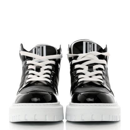 Christian Dior Nylon Fabric Womens D-Player High Top Sneakers 37.5 Black 2 of 8
