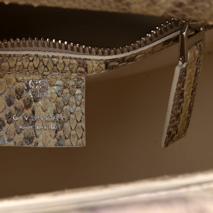 Givenchy Snakeskin Mini Lock Antigona Shoulder Bag Dusty Gold 6 of 9