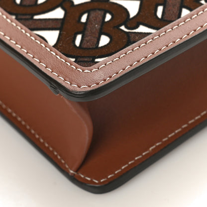 Burberry Velvet TB Mini Robin Crossbody Brown Black 8 of 8