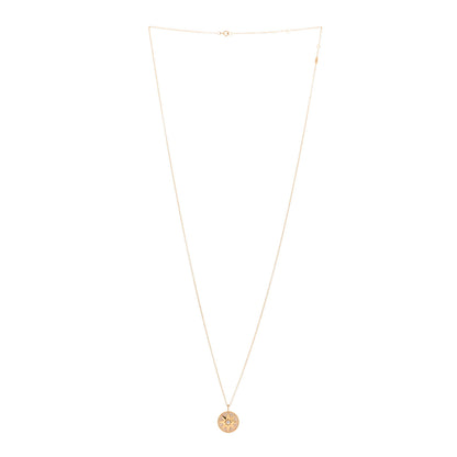 Christian Dior 18K Yellow Gold Diamond Mother of Pearl Rose Des Vents Medallion Necklace 2 of 5