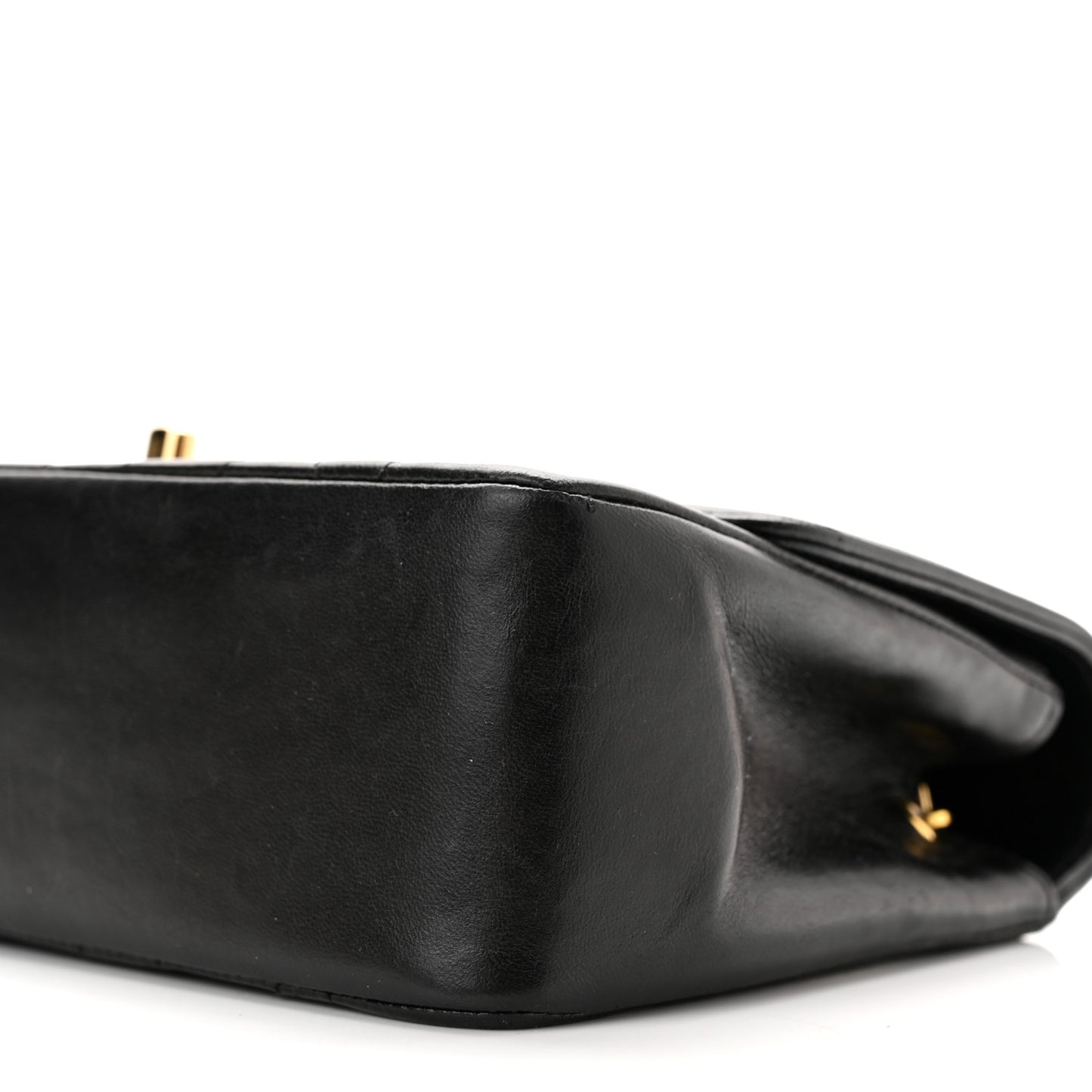 Lambskin Quilted Small Single Flap Black