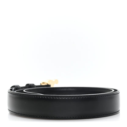 Celine Box Calfskin Medium 25mm Triomphe Belt 80 32 Black 2 of 6
