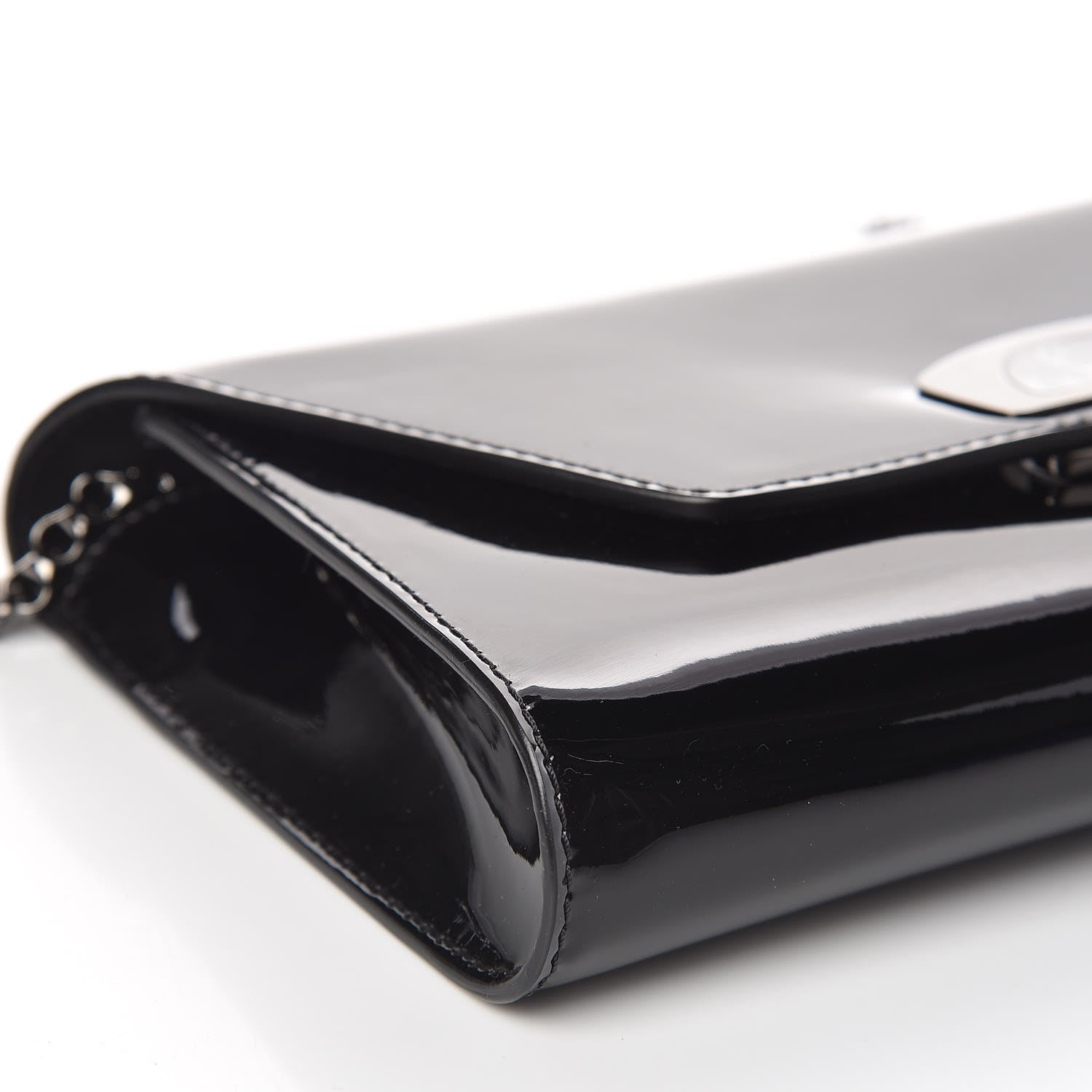 Christian Louboutin Patent Vero Dodat Clutch Black 5 of 10