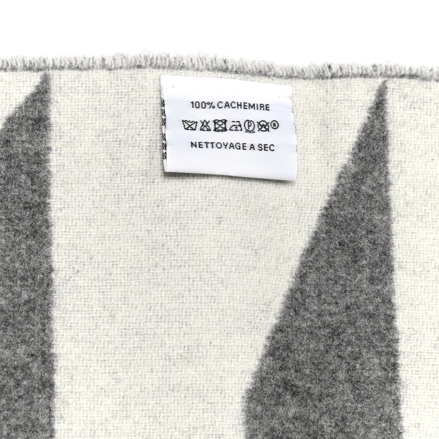 Cashmere Casaque Optique Muffler Ivorie Flanelle