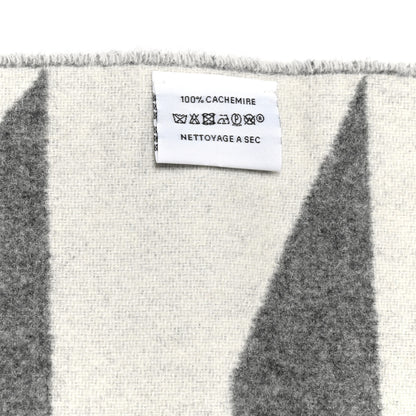 Hermes Cashmere Casaque Optique Muffler Ivorie Flanelle 5 of 5