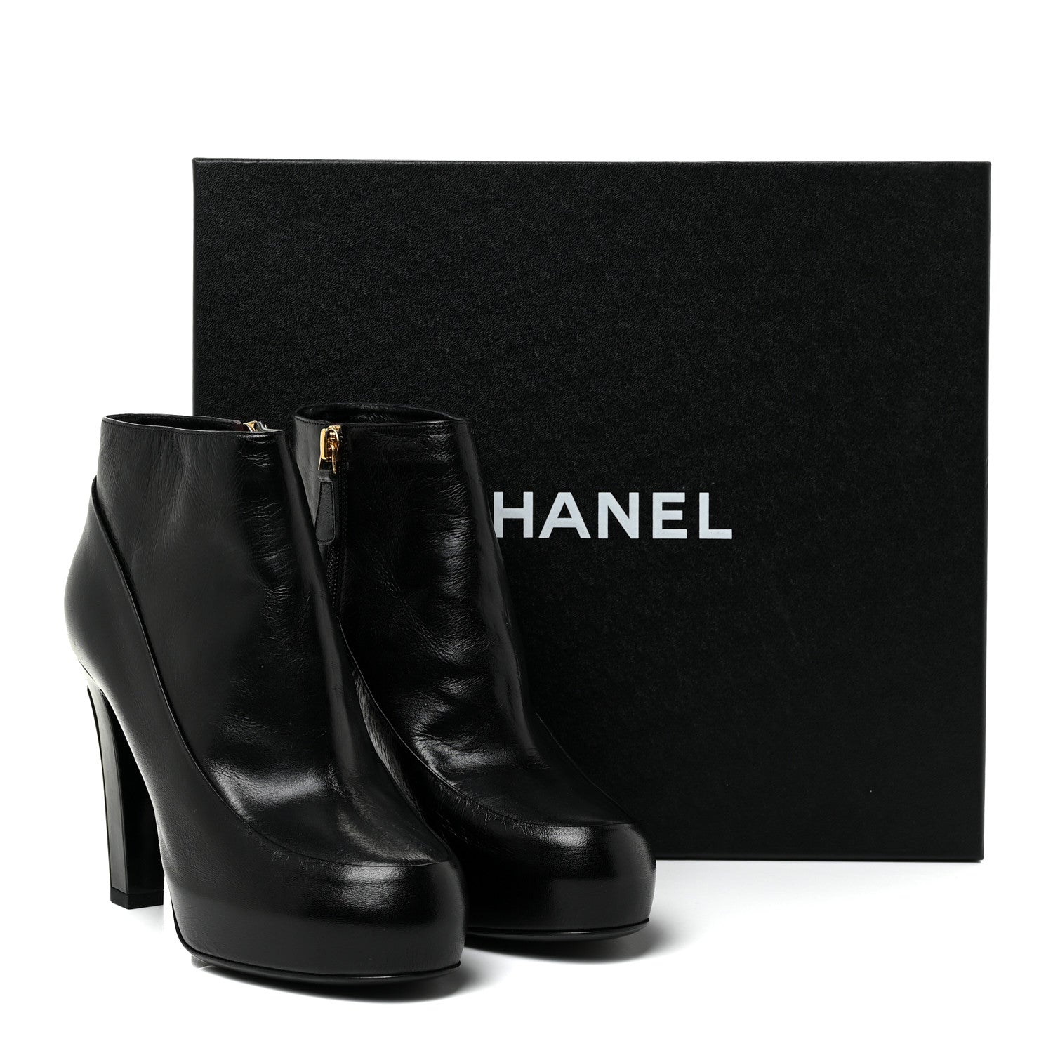 Chanel Lambskin Booties 37.5 Black 14 of 14
