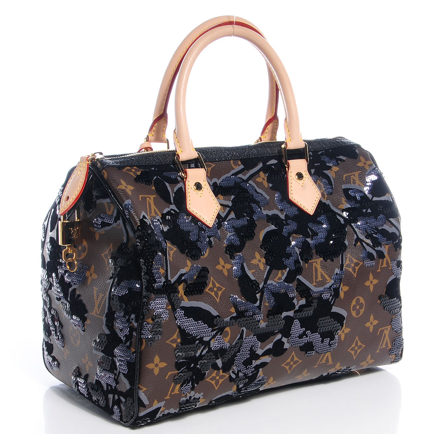 Louis Vuitton Monogram Fleur De Jais Sequins Speedy 30 3 of 8