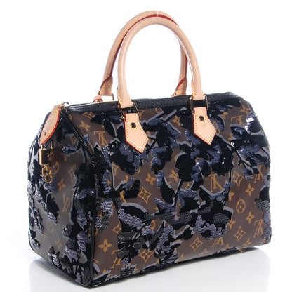 Louis Vuitton Monogram Fleur De Jais Sequins Speedy 30 3 of 8