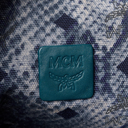 MCM Visetos Medium Project Reversible Shopper Tote Blue 11 of 21