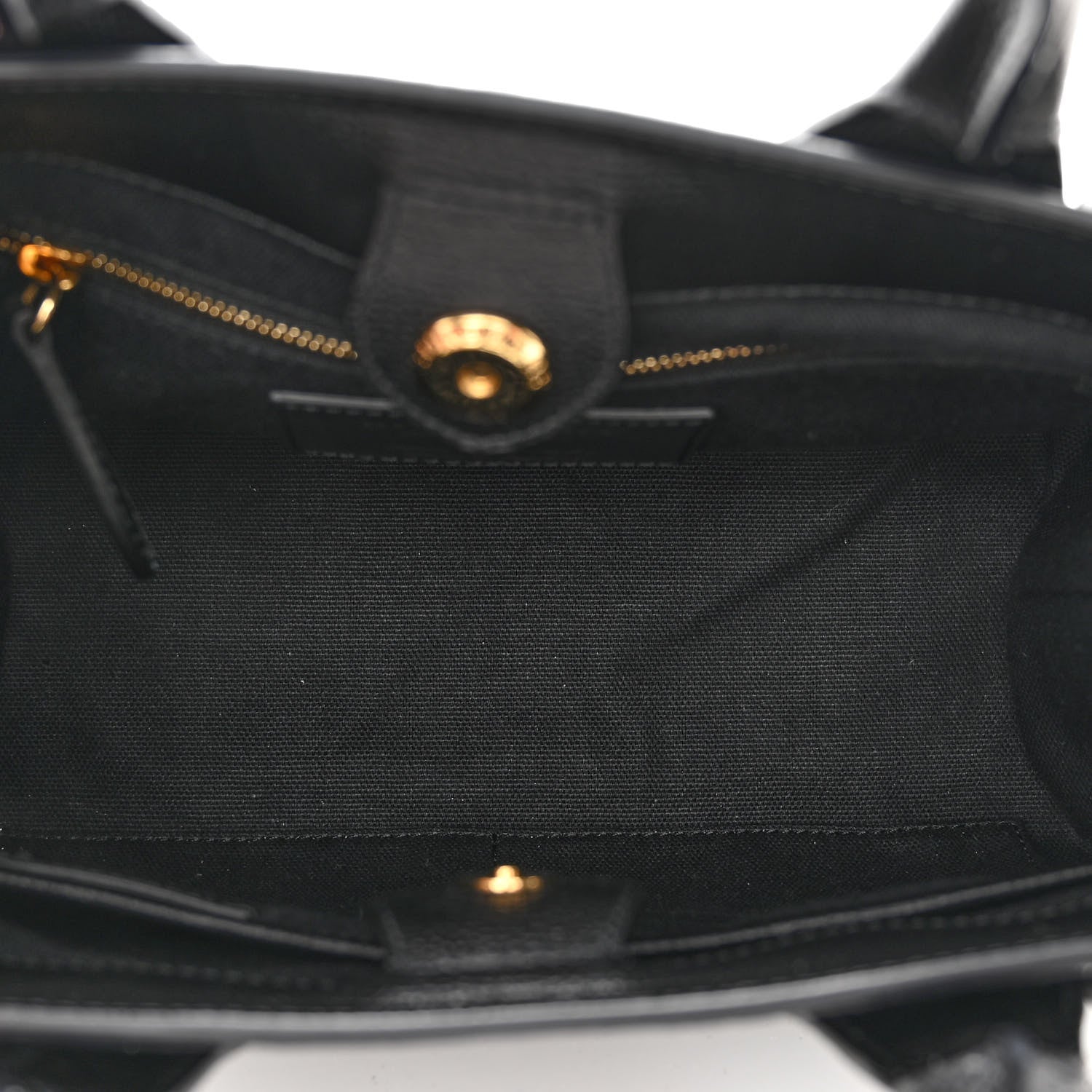 Burberry Grainy Calfskin House Check Small Banner Tote Black 5 of 9
