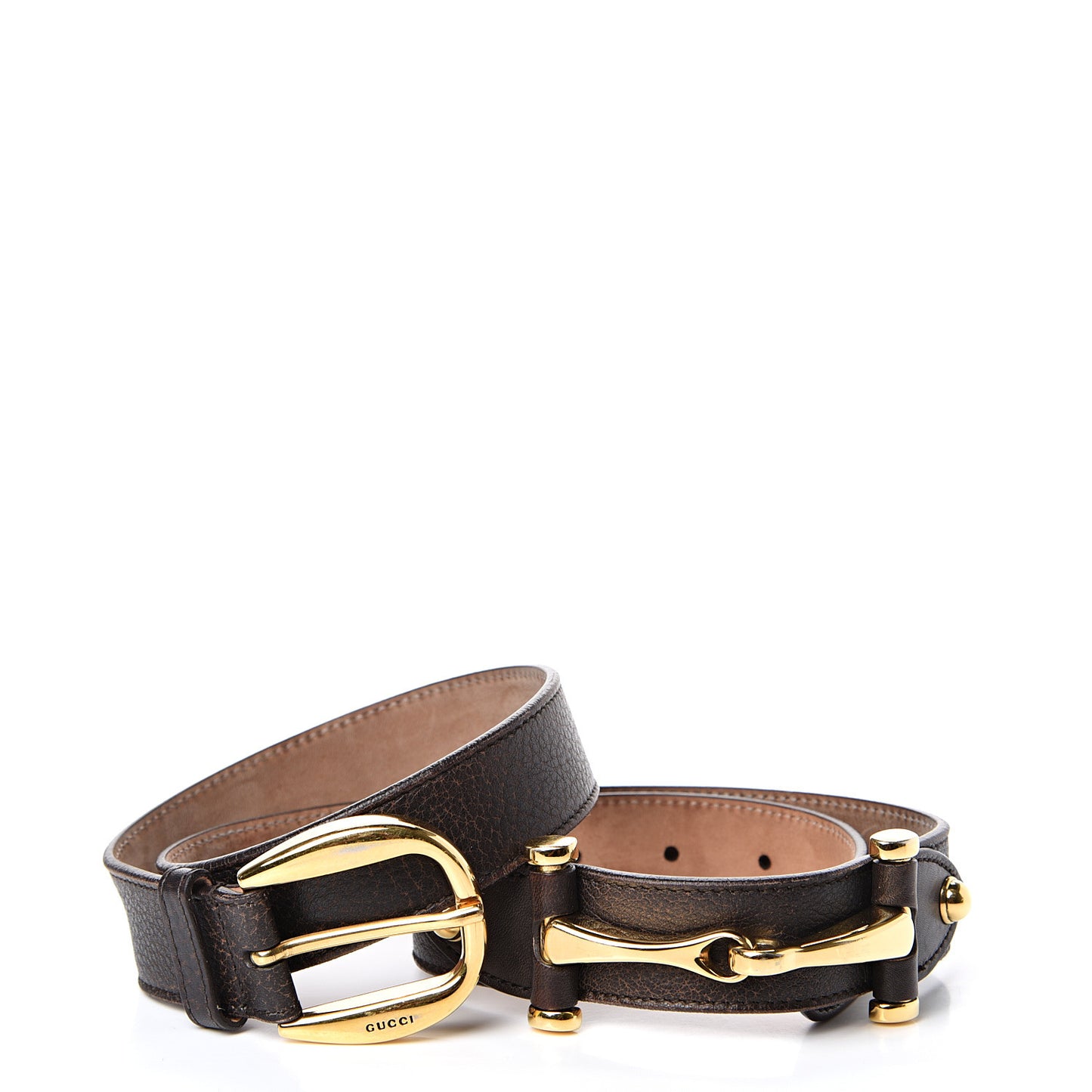 Calfskin Horsebit Belt 90 36 Dark Brown