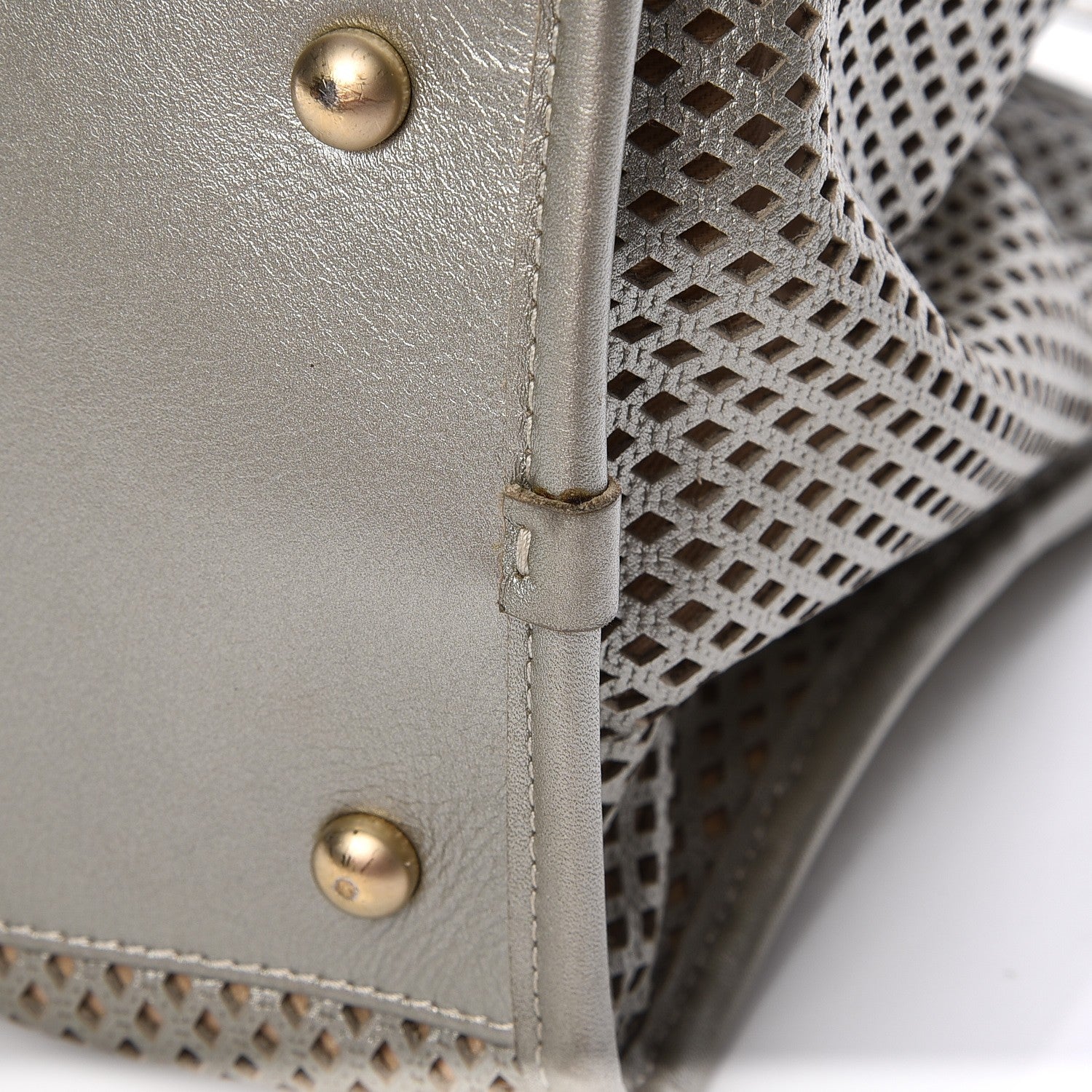Chanel Metallic Calfskin Perforated Up In The Air Tote Silver 12 of 12
