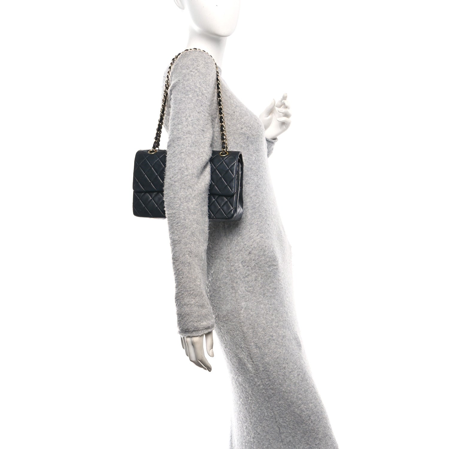 Chanel Lambskin Quilted Medium Double Flap Black 2 of 12