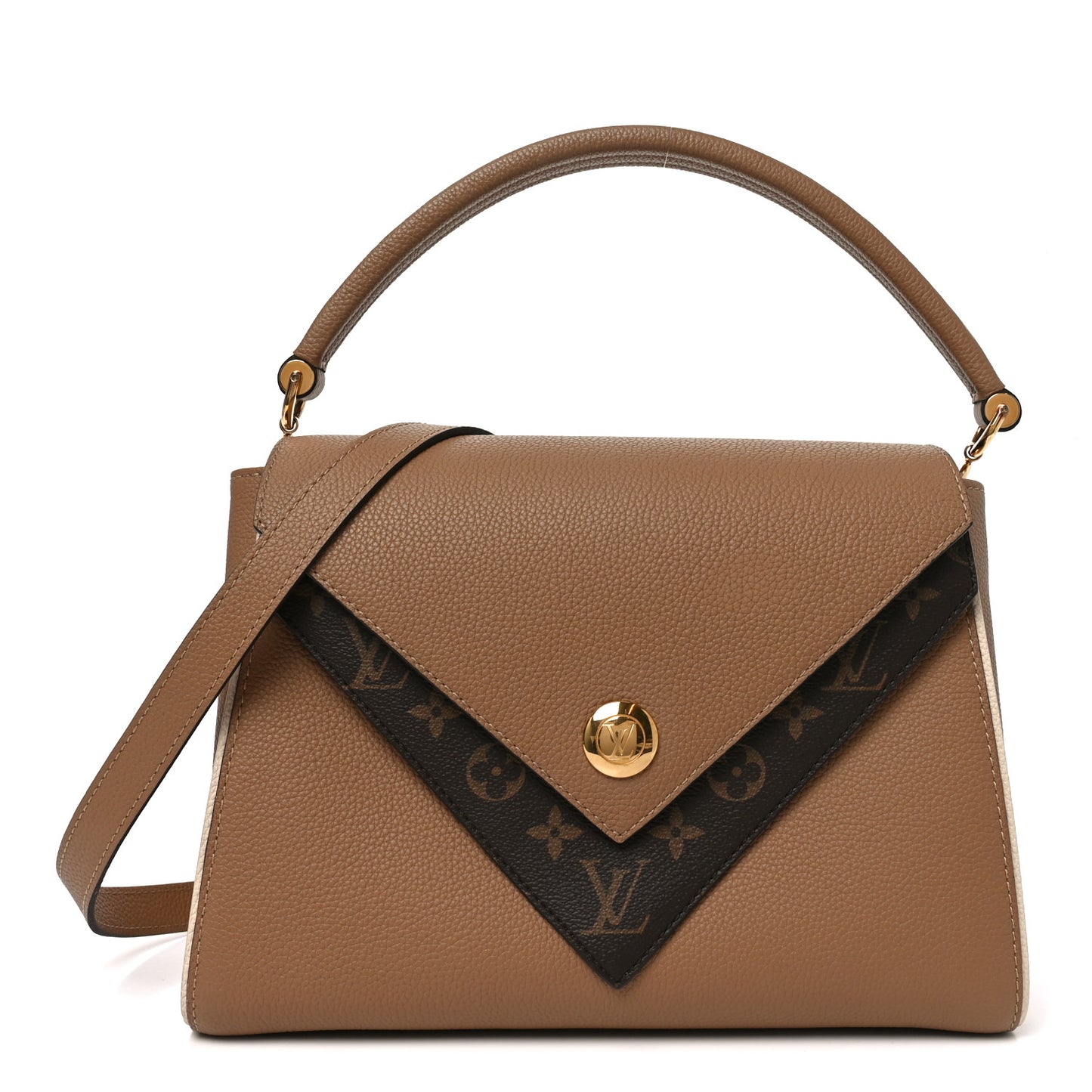 Grained Calfskin Monogram Double V Sesame