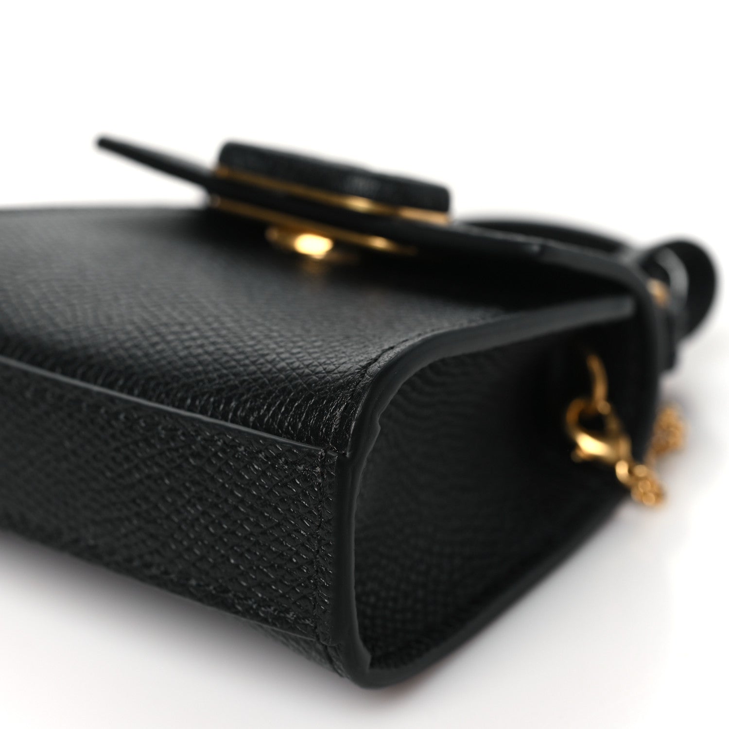 Valentino Garavani Grainy Calfskin Mini VLogo Belt Bag  85 34 Black 8 of 9