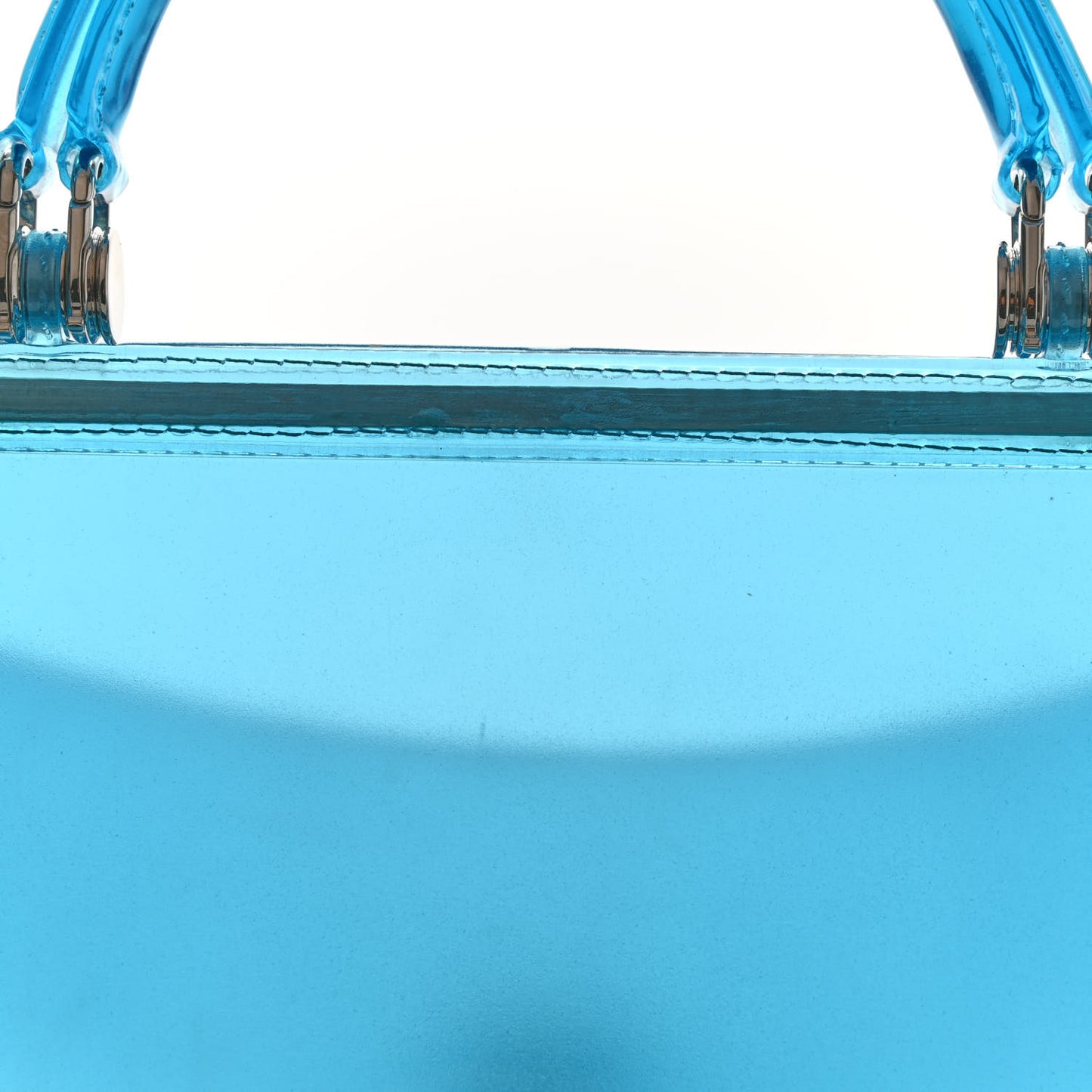 Rubber Semi Transparent Miss Sicily Satchel Blue