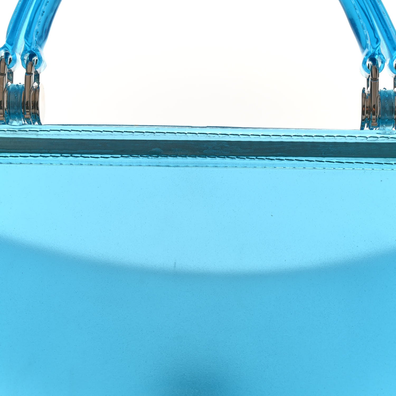 Dolce & Gabbana Rubber Semi Transparent Miss Sicily Satchel Blue 9 of 11