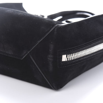 Balenciaga Baby Daim Suede Plate Hardware Papier A6 Zip Around Tote Black 8 of 11