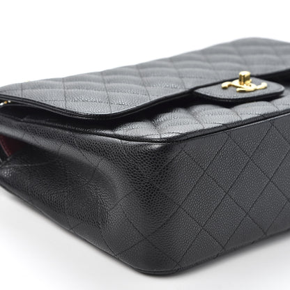Chanel Caviar Quilted Jumbo Double Flap Black 5 of 9