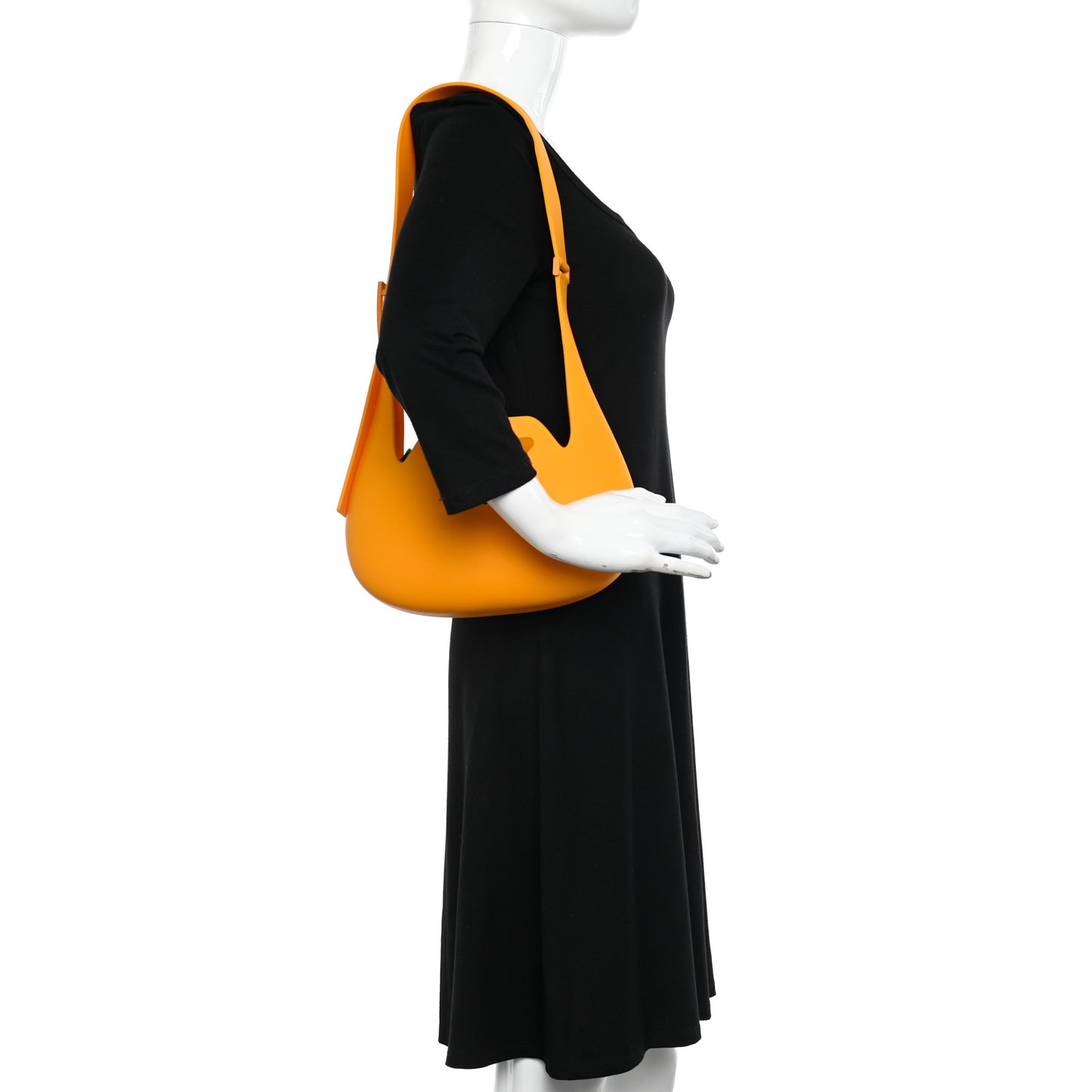 Rubberized Canvas Punch Tote Tangerine