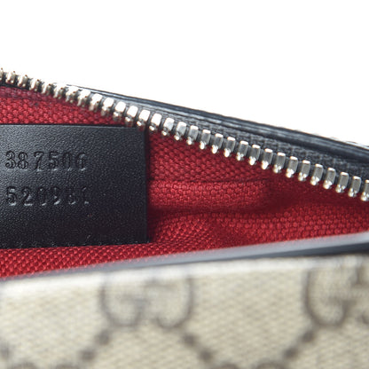 Gucci GG Supreme Monogram Web Small Shoulder Bag Black 7 of 14