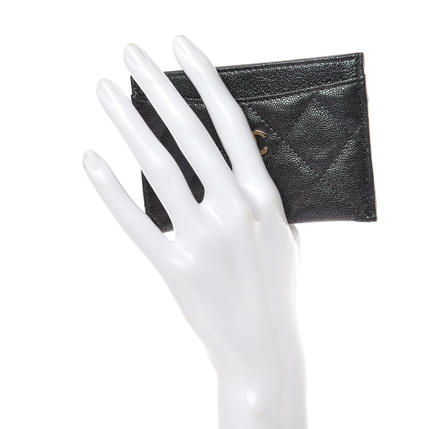 Chanel Iridescent Caviar Quilted Card Holder Black 2 of 9