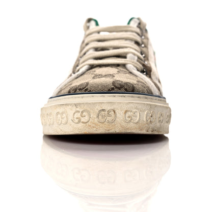 Gucci GG Monogram Web Womens 1977 Tennis Sneakers 37 Beige Ebony Mystic White 9 of 12
