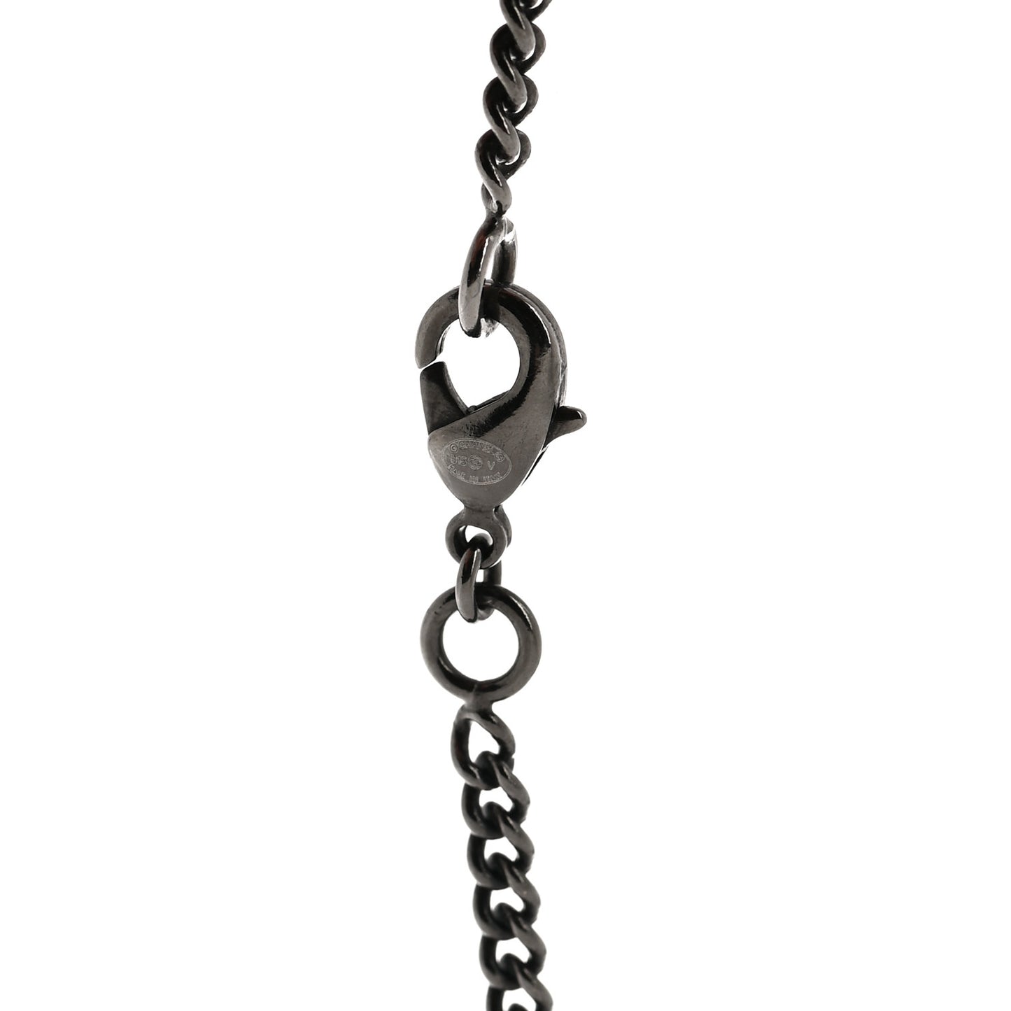 Ruthenium Crystal CC Necklace Black