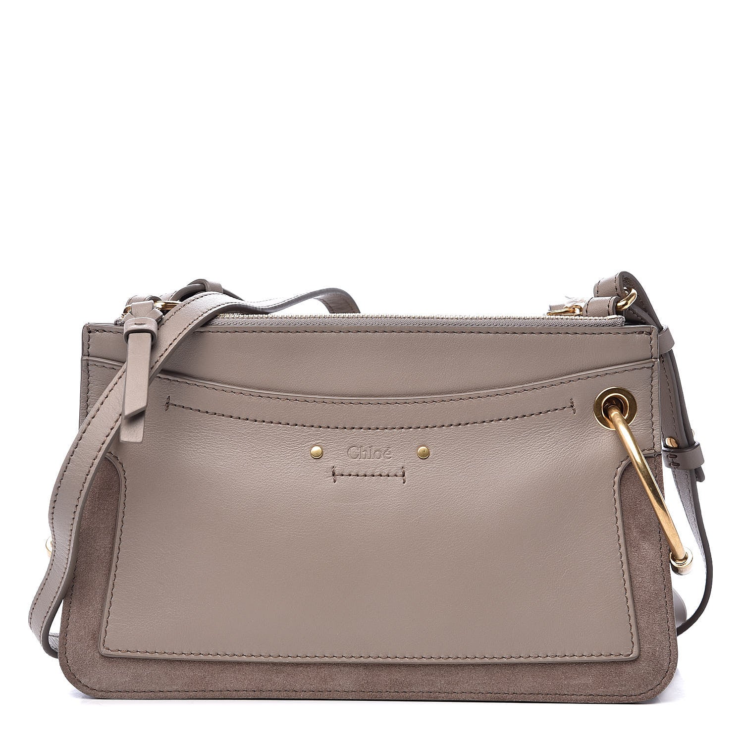 Chloe Calfskin Suede Mini Roy Bag Motty Grey 1 of 11