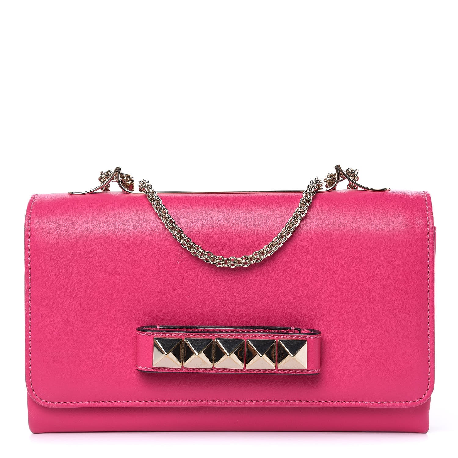 Valentino Garavani Calfskin Va Va Voom Shoulder Bag Pop Fuxia 1 of 12