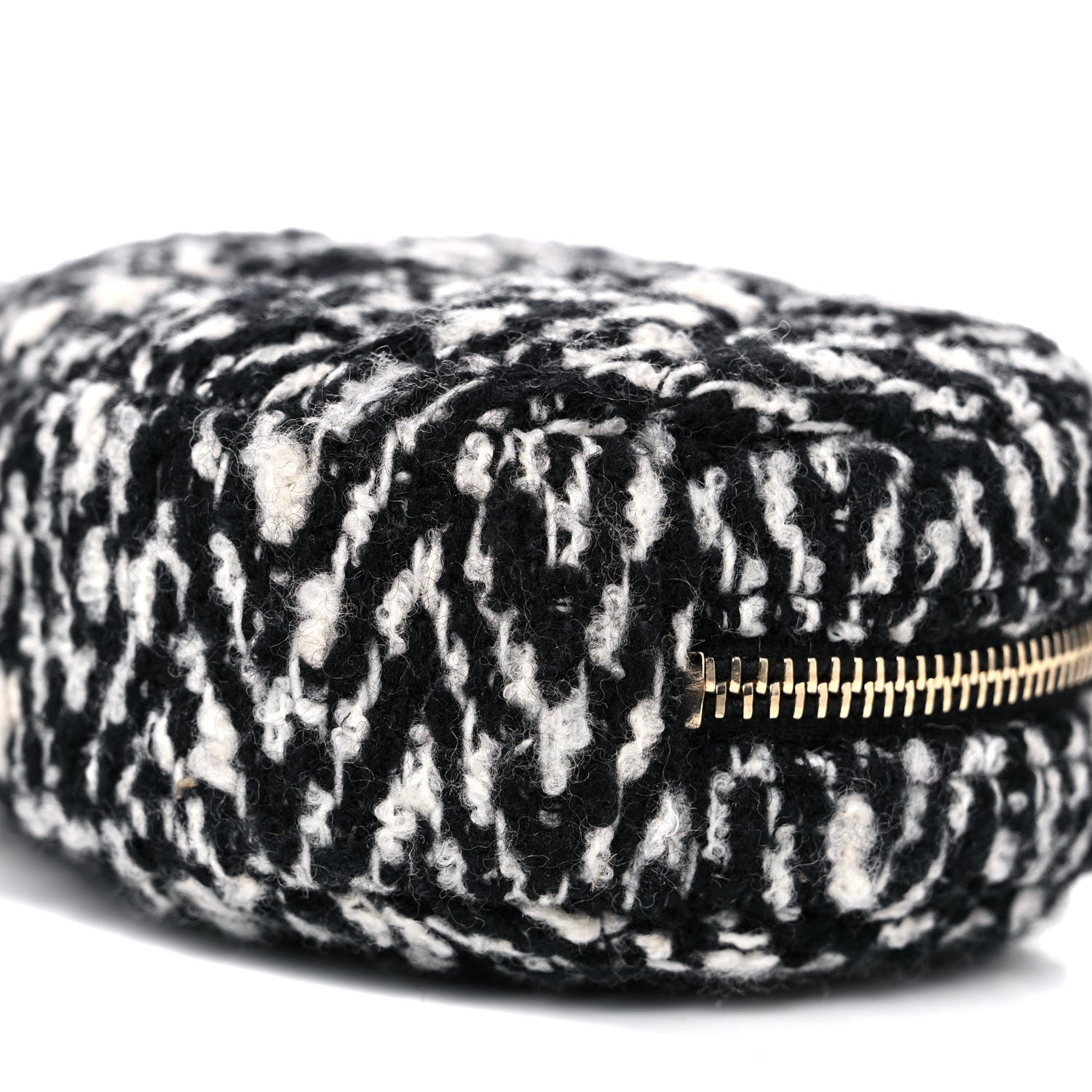 Chanel Tweed Lambskin Quilted Waist Bag With Coin Purse Black 12 of 12