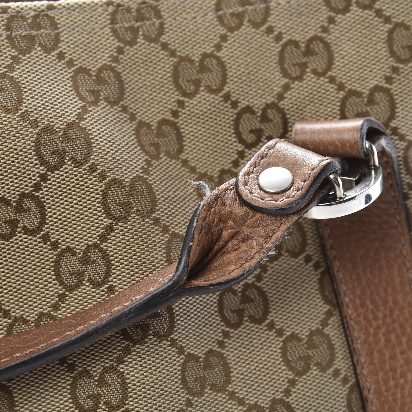 Monogram Old Libeccio Medium Miss GG Top Handle Bag Beige Ebony Light Brown