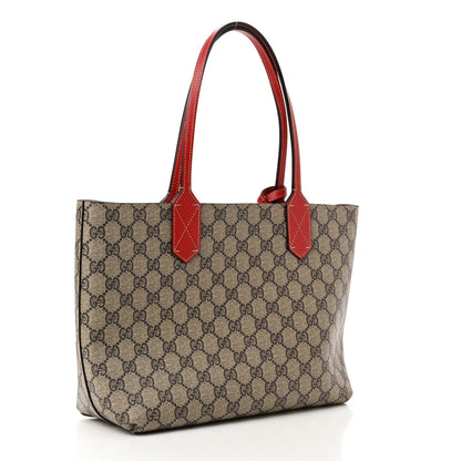Gucci GG Supreme Monogram Small Reversible Tote Beige Red 4 of 17