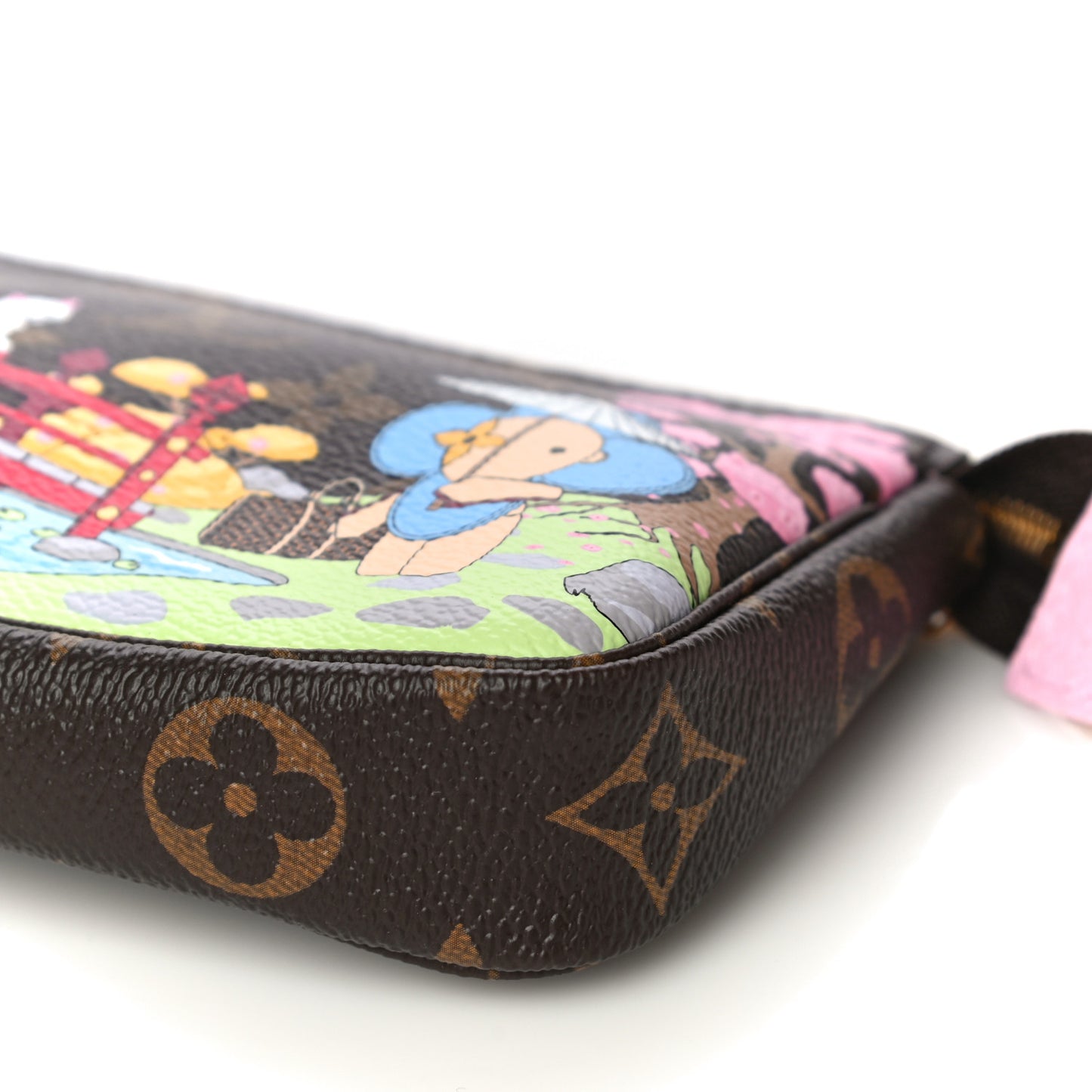 Monogram 2021 Christmas Animation Japanese Garden Mini Pochette Accessories Wisteria Pink