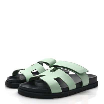 Hermes Epsom Womens Chypre Sandals 41 Vert Jade 3 of 9