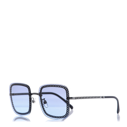 Chanel Square Removable Chain Sunglasses 4244 Blue 1 of 8
