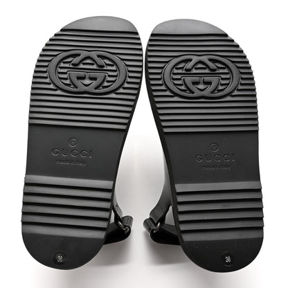 Gucci Rubber Mini Double G Womens Isla Dad Sandals 36 Black 5 of 12