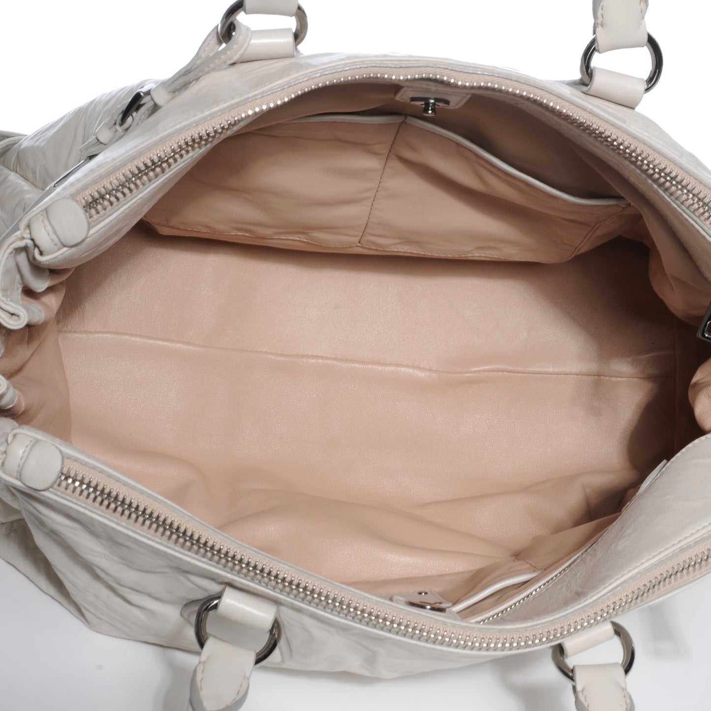 Nappa Antique Handbag Ghiaccio