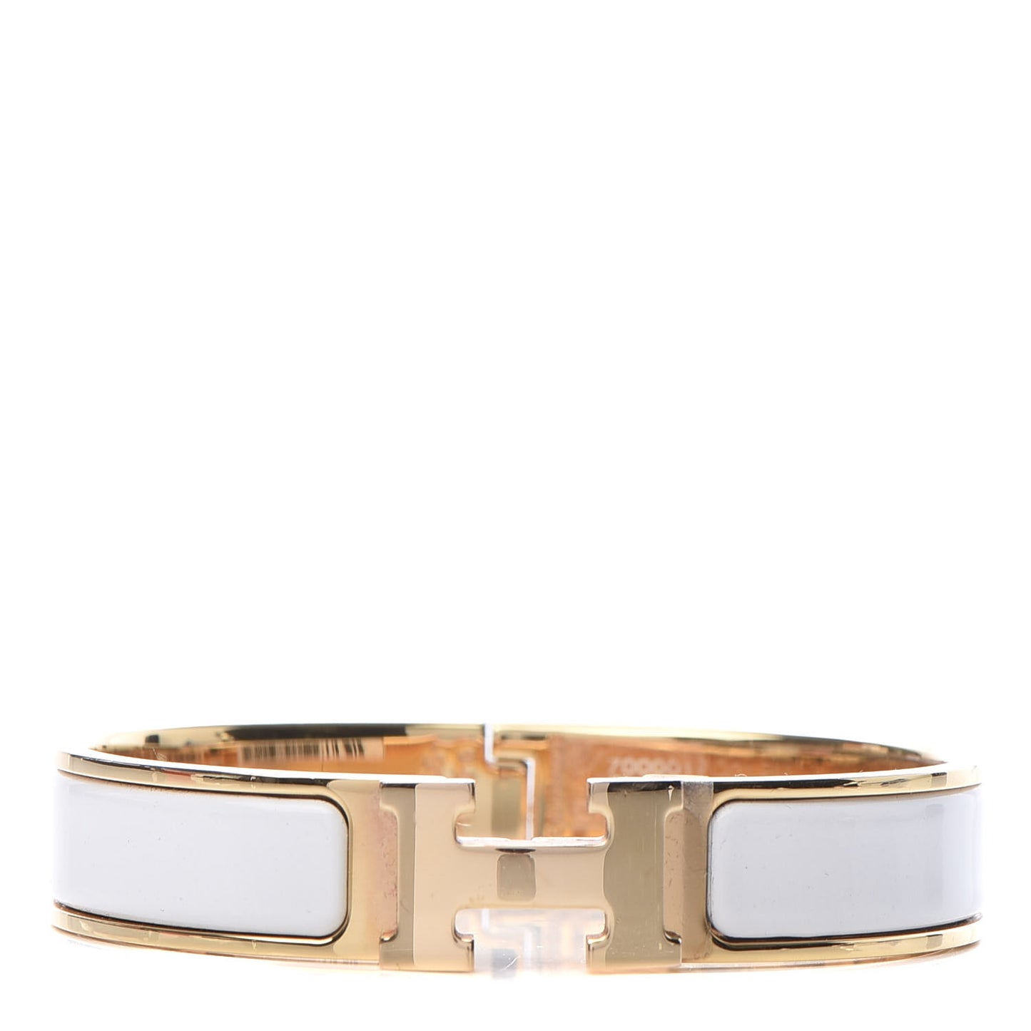 Enamel Narrow Clic Clac H Bracelet PM White