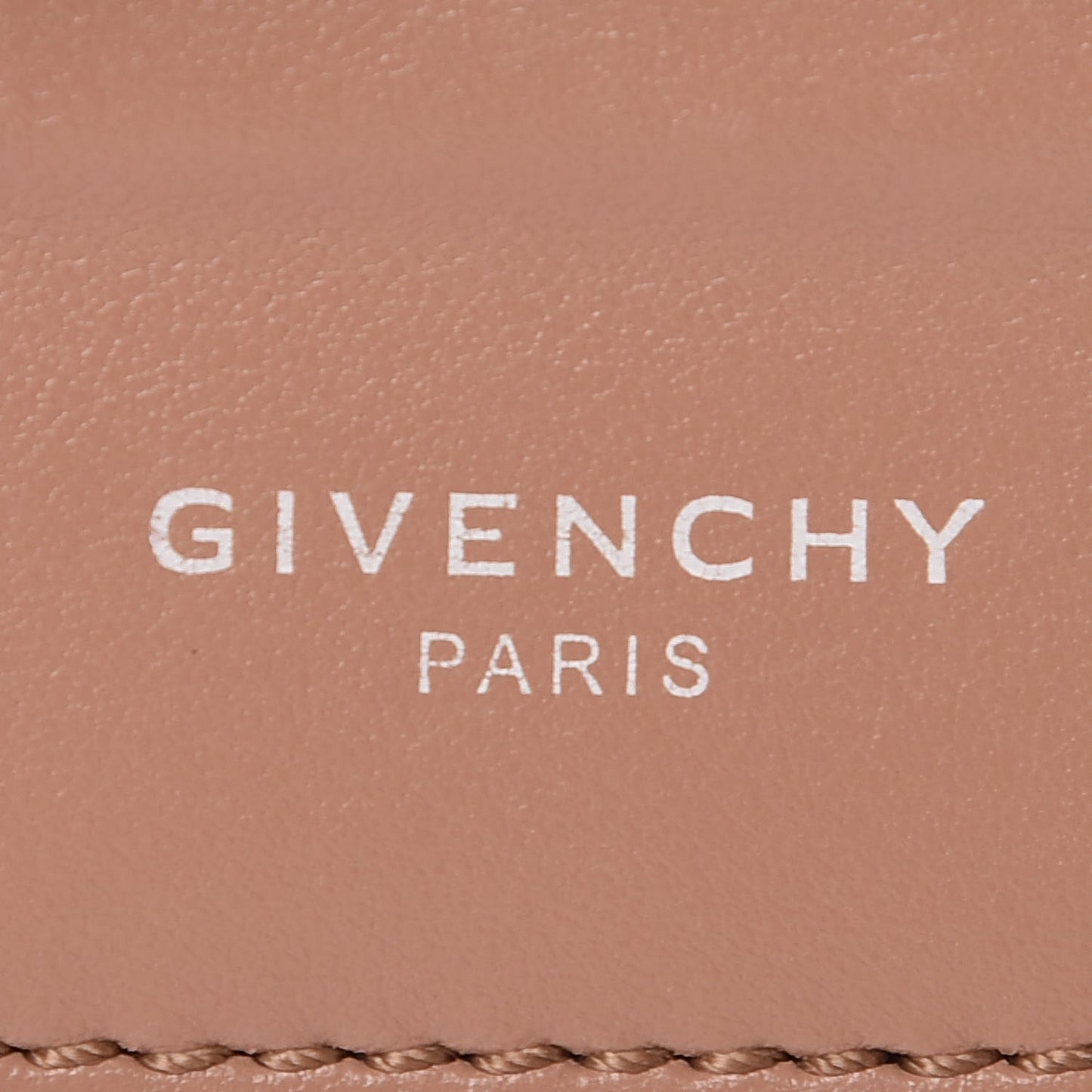 Calfskin Bow Cut Chain Wallet Old Pink