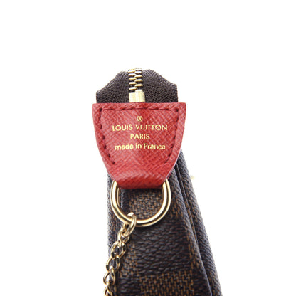 Louis Vuitton Damier Ebene 2019 Christmas Animation Mini Pochette Accessories Red 7 of 7