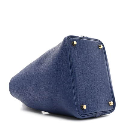 Hermes Taurillon Maurice Picotin Lock 18 Bleu Saphir 4 of 12