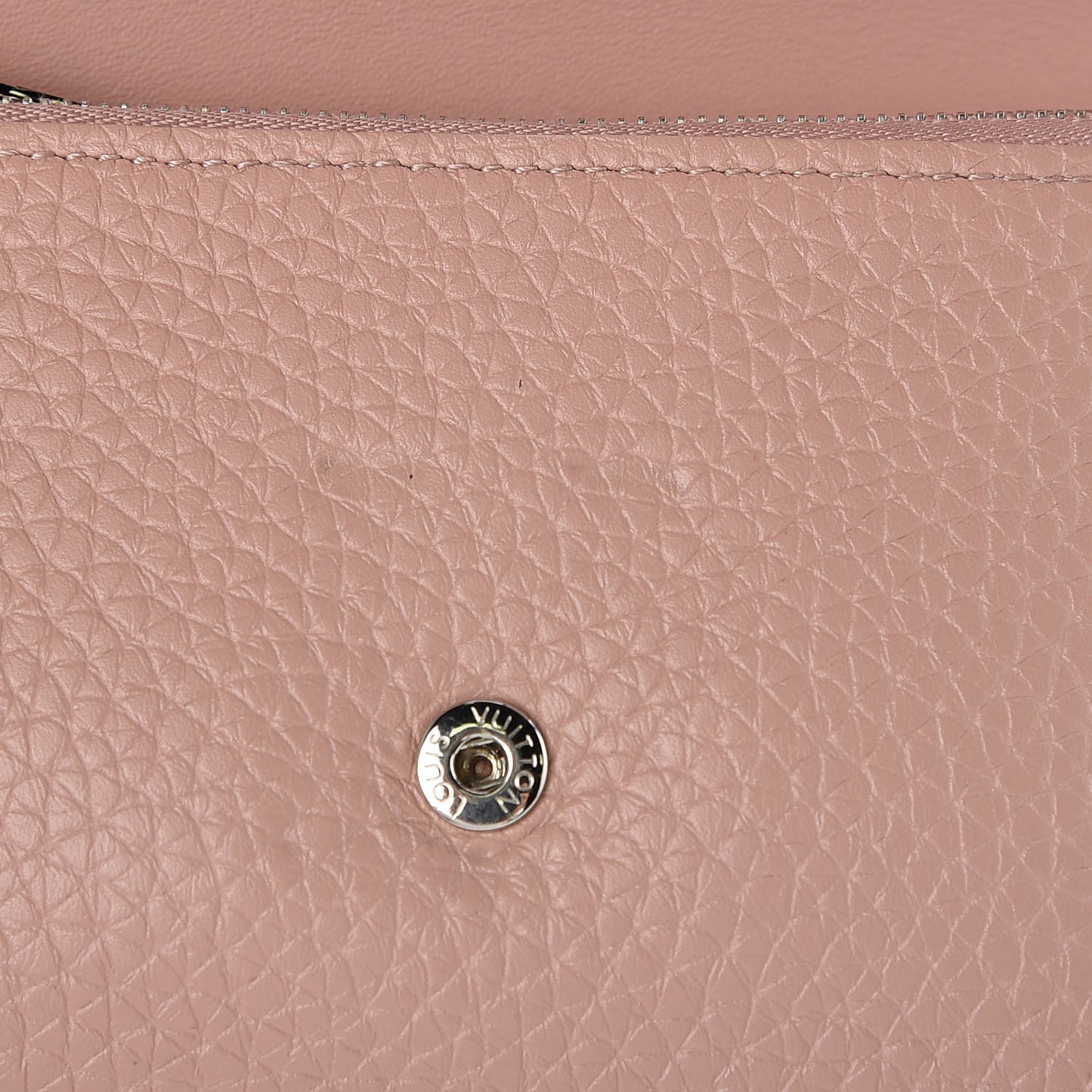 Taurillon Perforated Capucines Compact Wallet Magnolia