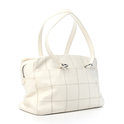 Chanel Caviar Square Stitched Satchel White 2 of 5