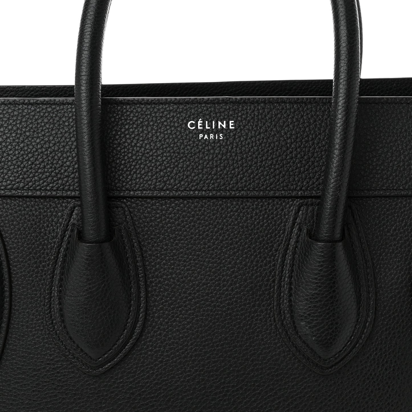 Drummed Calfskin Mini Luggage Black