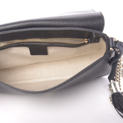 Gucci Pebbled Calfskin Medium Soho Flap Crossbody Black 6 of 11