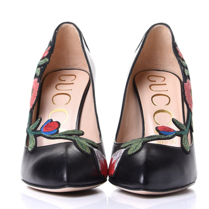 Gucci Calfskin Ophelia High Heel Pumps 38.5 Black 2 of 11