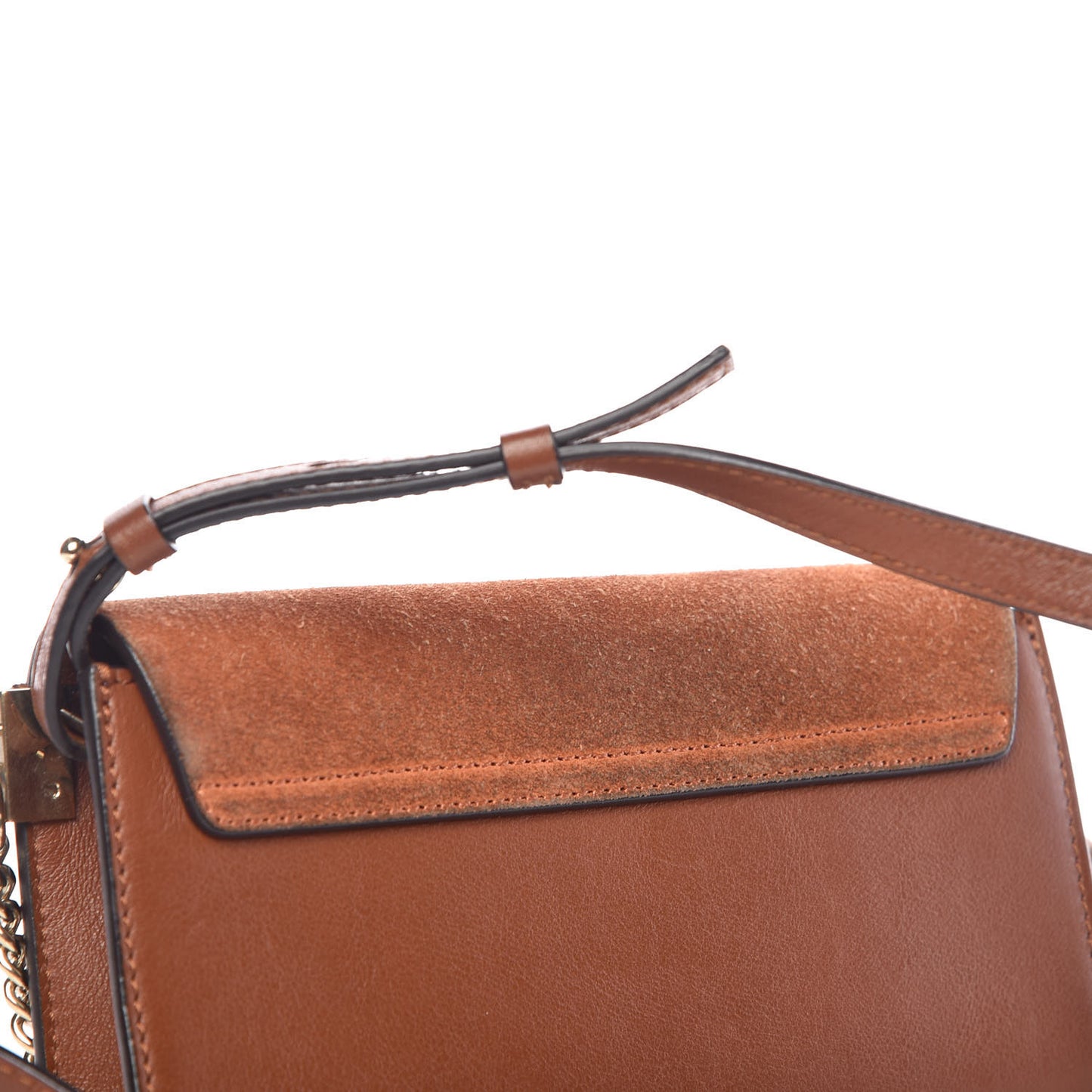 Suede Calfskin Mini Faye Shoulder Bag Tobacco